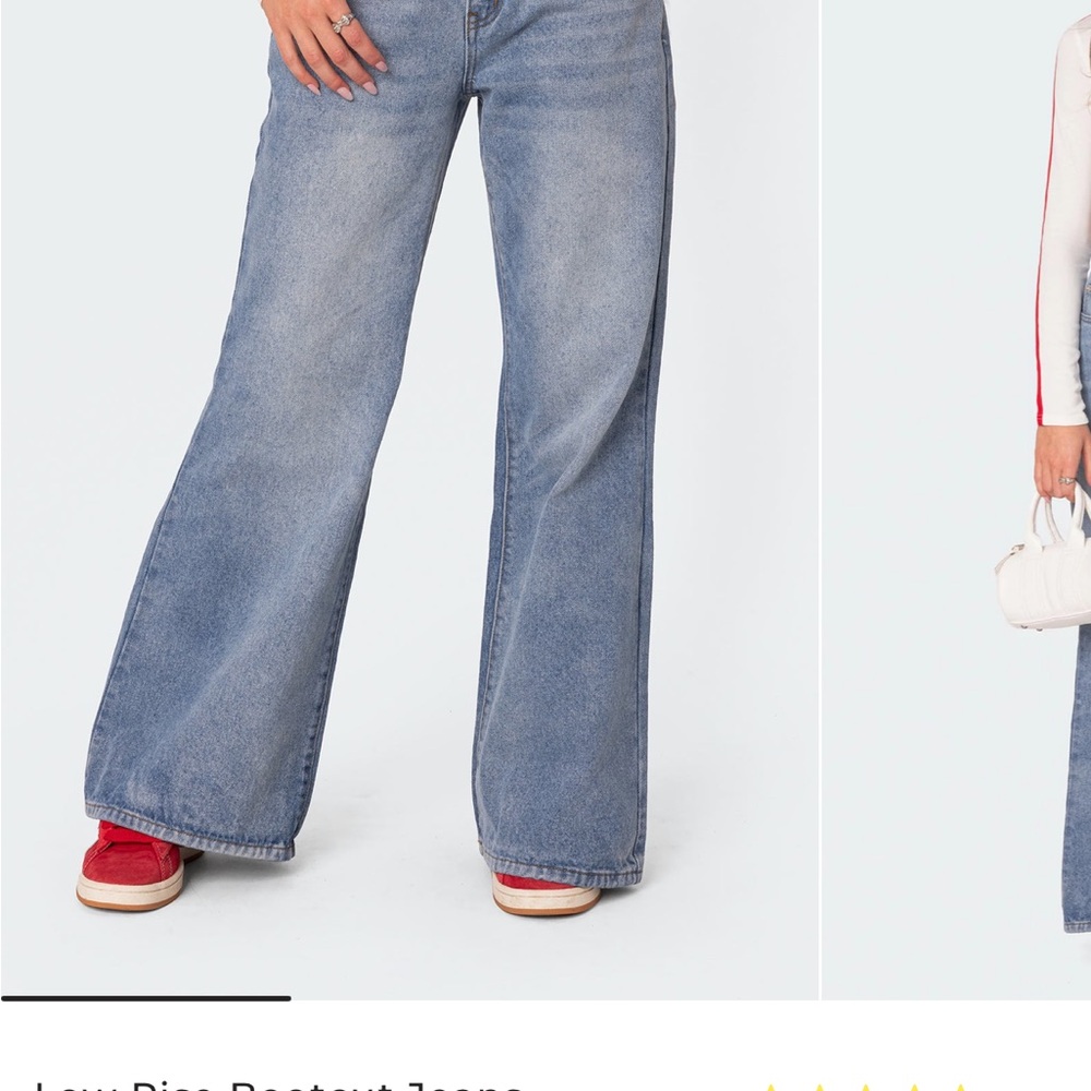Edikted Light Blue Flare Jeans